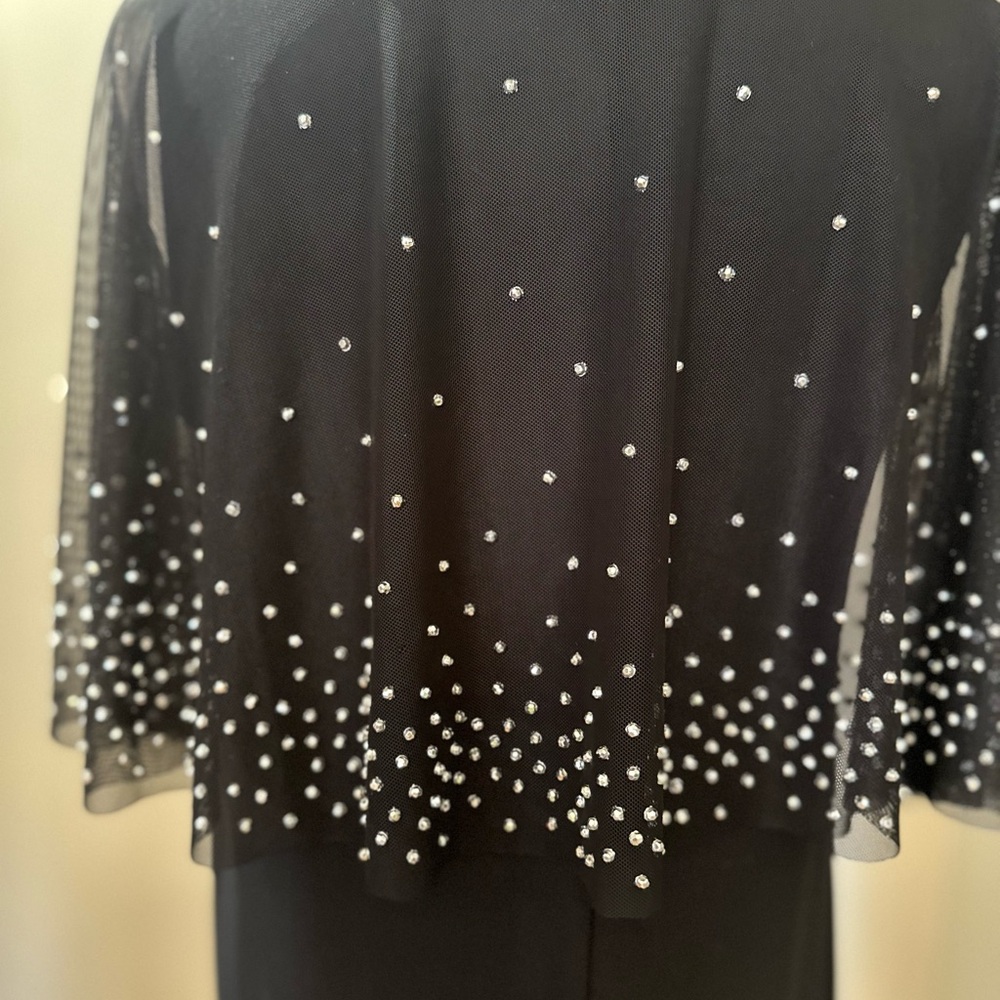 MARINA Black Dress with Sparkling Accents / 14 - Picture 7 of 12